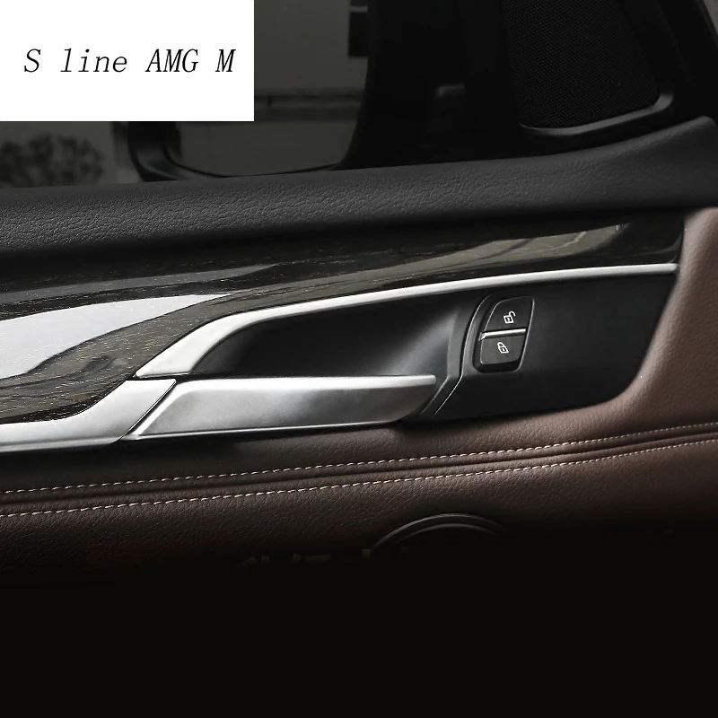 Автомобильный Стайлинг накладка на внутреннюю дверную ручку накладка на дверную чашу украшение для BMW X5 X6 F15 F16 E70 E71 авто аксессуары для интерьера
