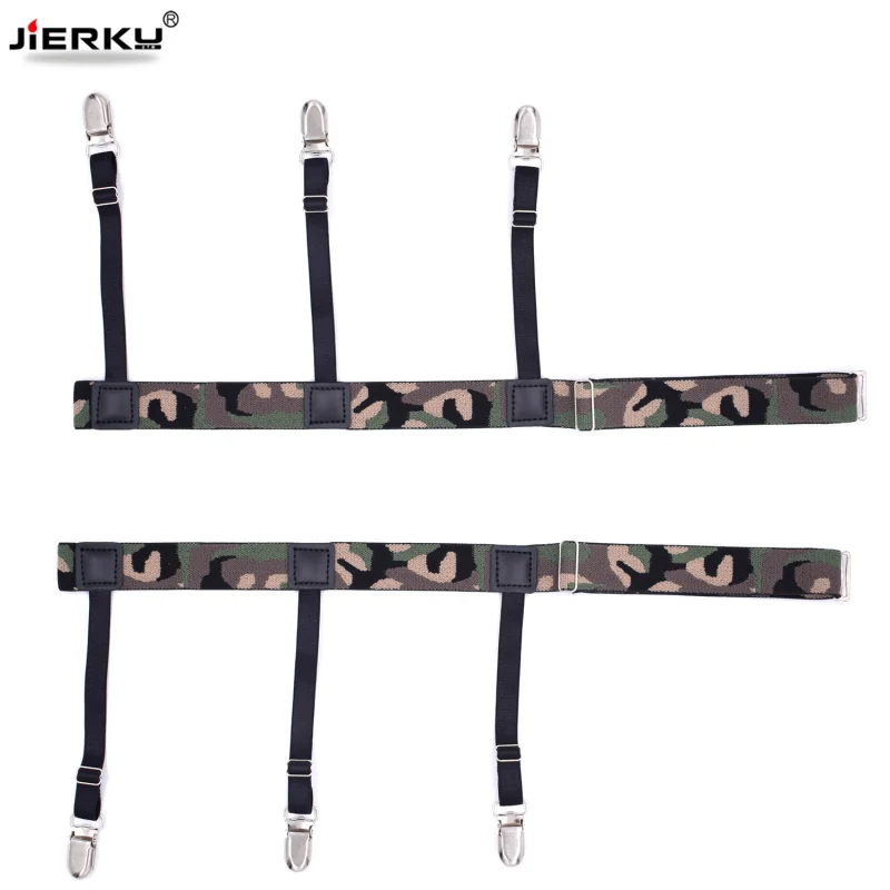 Camouflage Garter Shirt Stays Holder Man's Leg Suspenders Fashion Shirt Braces Suspenders Garter Holder Business 1pair