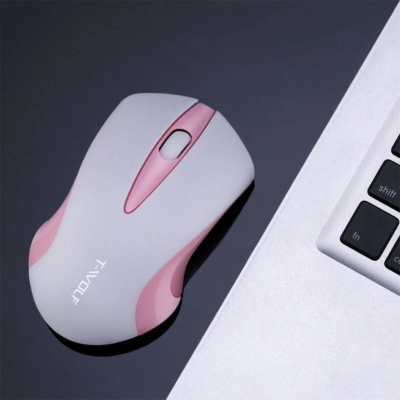 Notebook 2.4G USB wireless mouse compact office computer peripheral mouse computer mouse pink mouse