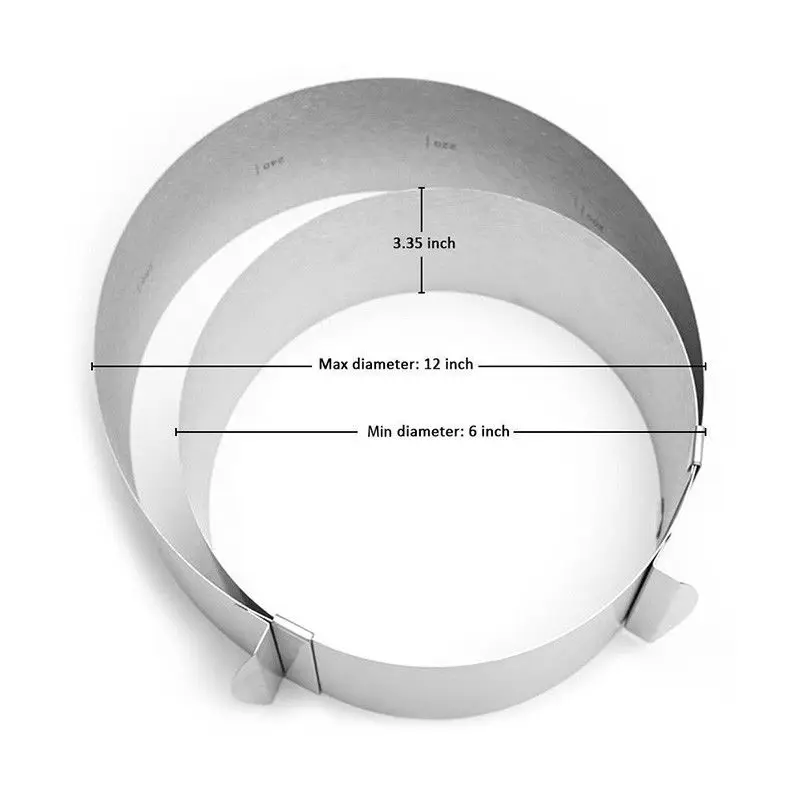 Иезавель 1 шт. выдвижной Торт Плесень выпечки набор инструментов Размеры регулируется круг мусс кольцо формы для выпечки 16-30 см формы для выпечки