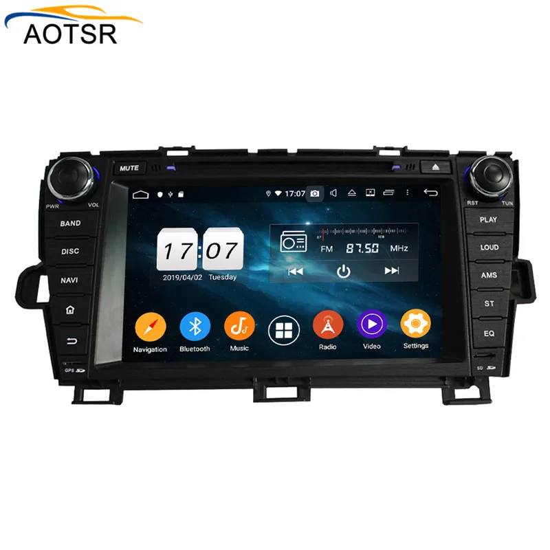 Best DSP 4+64 Android 9.0 Car DVD Stereo Multimedia head unit For TOYOTA PRIUS 2009-2013 BT Radio GPS Navigation Video Audio wifi LHD 3