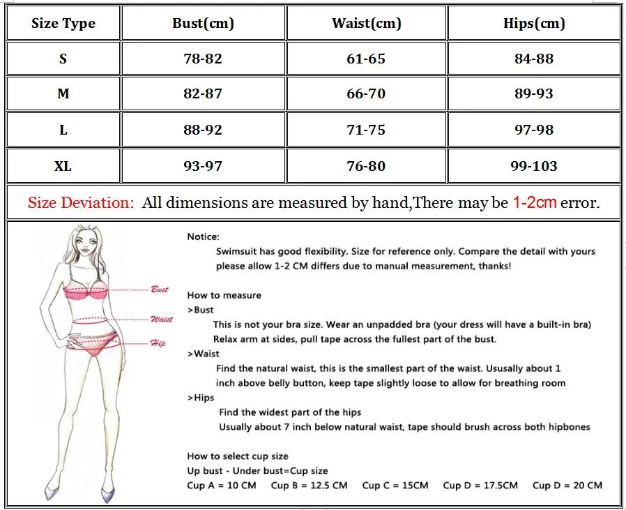 size chart s m l xl