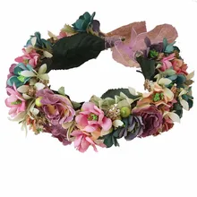NEW Free shipping KLJH30666 30pcs /lot 2 colors 17CM Silk Silk flower headband Hawaii Dancer Summer Beach Party