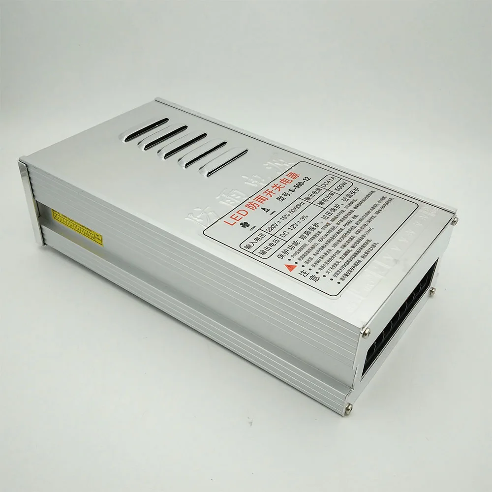 DC12V41A 500 Вт Питание драйвер открытый непромокаемые AC110V220V к DC12V41A трансформаторы S-500W-12V