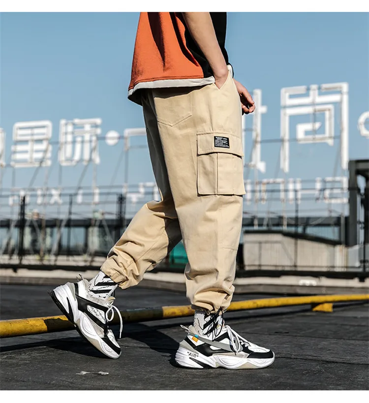 Una Reta Hip Hop Man Pants New Fashion Streetwear Joggers Trousers Casual Foot mouth drawstring design Pants Mens Sweatpants