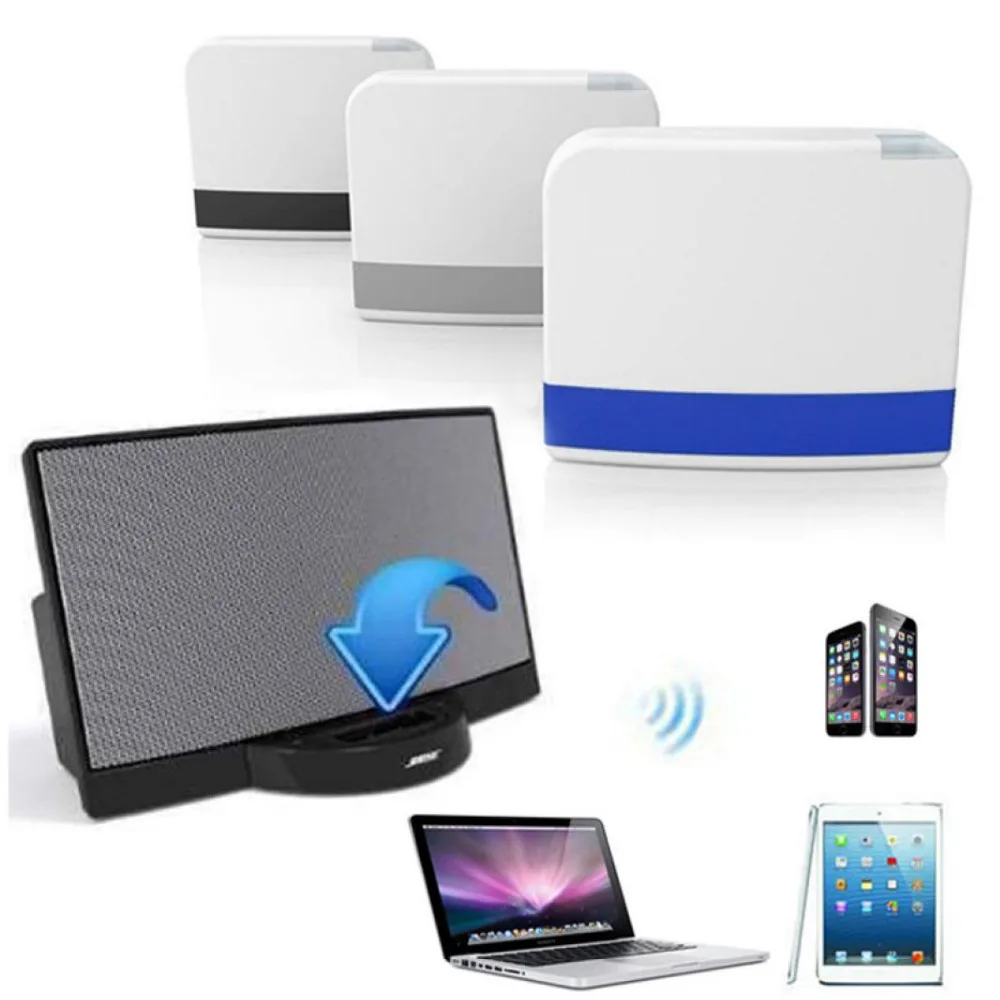 

3 Colors 30Pin Dock Speaker Bluetooth A2DP Music Audio Receiver Adapter bluetooth for iPad, iPhone, bluetooth pc devices