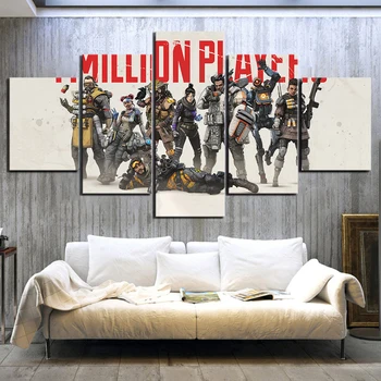 

5 Piece Cartoon Pictures Apex Legends Game Poster Paintings Titanfall Games Art Print Canvas Paintings for Home Decor Wall Art