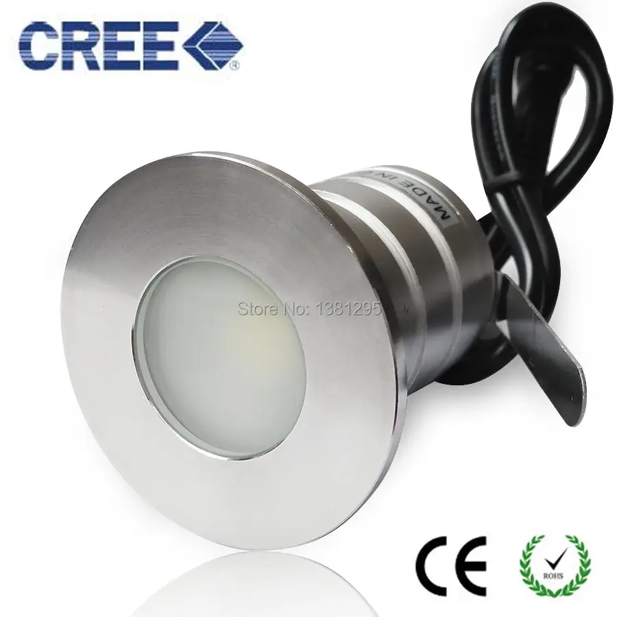 Emissor de Luz Lâmpada à Prova Luz do Ponto de Recesso Mini 3 w Cob Diodo Subterrânea Enterrado d’ Água Terreno Jardim Deck Piso Paver Luz Ip67 12 v 24