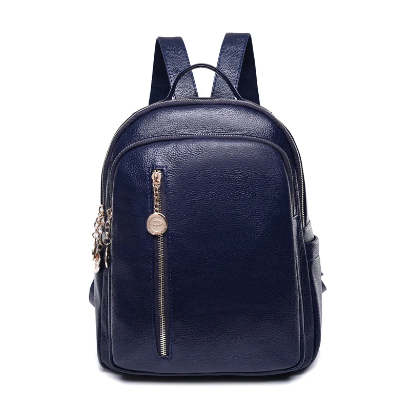 Las mujeres mochilas de cuero genuino de los estudiantes de la Escuela de chicas adolescentes pequeñas mochilas para mujeres bolsa de viaje mochila bolsas femininas