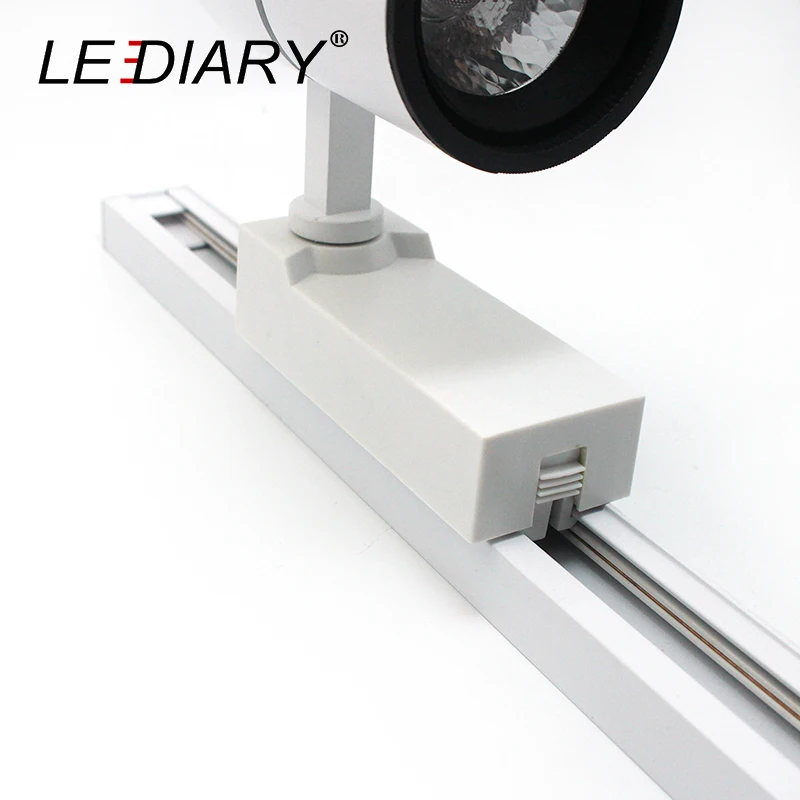 

LEDIARY Anti rust Metal Rail Track Slider Two Wires 50cm White Black Guide Track path Use For Track Lamp Commercial Lighting