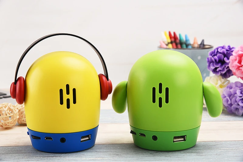 RACAHOO Cartoon Mini Portable Bluetooth Speaker Wireless Handsfree Subwoofer Stereo Outdoor Speakers with Mic for Smart Phone12