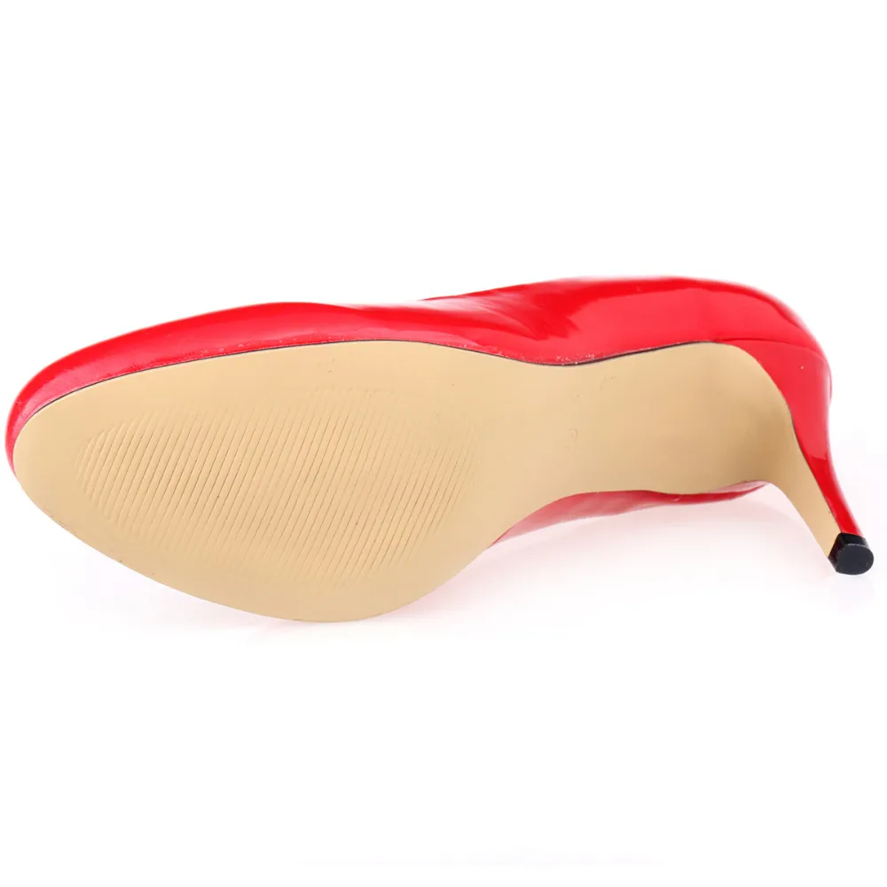 Plateforme 953 Haute Travail Pointu Verni red blue Pa De 1 Mi Mode 42 orange Taille 35 En Femmes Black purple Cour leopard Corset green Pompes Cuir rose ygreen yellow Lady white Talons Escarpins pink skyblue nude wq7HPn
