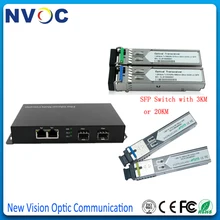 1000 м 2RJ45+ 1000 м 2SFP, евро зарядка, Внешнее питание, неуправляемый SFP волоконно-оптический коммутатор+ 1,25 г, SM, 1310/1550, 20 км, DDM, LC BiDi SFP