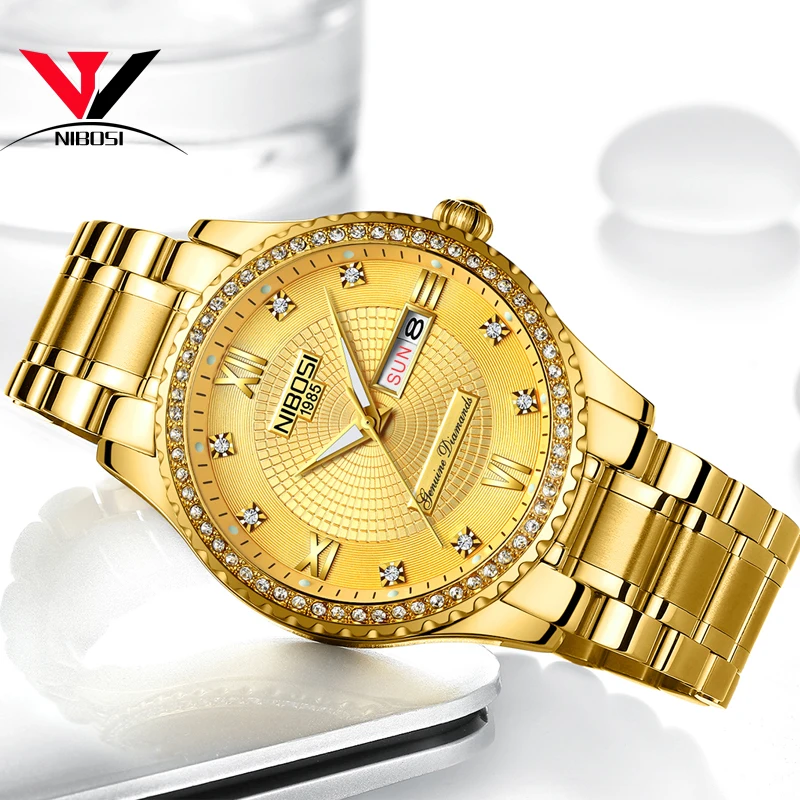 Montre Homme 2018 NIBOSI известный бренд роскошные часы мужские водонепроницаемые наручные