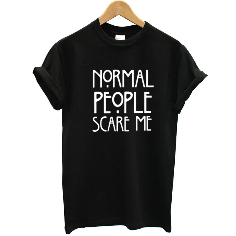 Women Maroon T-shirt Cotton Normal People Scare Me Printed Funny Tshirt Women Short Sleeve Summer Tumblr Tops Camisetas Mujer HTB1QFwFHNWYBuNjy1zkq6xGGpXa4 - Women Maroon T-shirt Cotton Normal People Scare Me Printed Funny Tshirt Women Short Sleeve Summer Tumblr Tops Camisetas Mujer