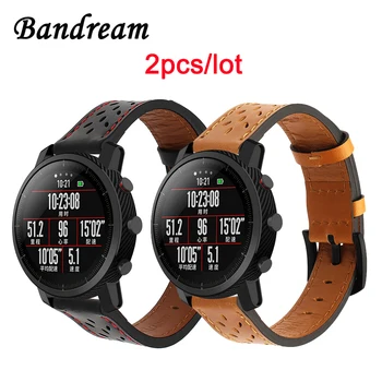 

2PCS Trefoil Genuine Leather + Milanese Watchband for Xiaomi Huami Amazfit 2 2S Quick Release Strap Stainless Steel Watch Band