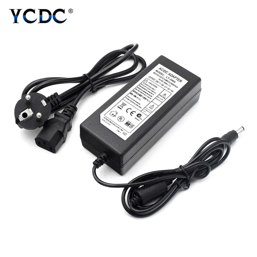 

Universal AC100-240V To DC 24V 4A Power Supply Adapter Transformer Converter Charger For Audio/Video System LED Strips Routers