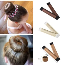 

M MISM 5.9 inch/15cm Kids Princess Sweet Donut Magic Hair Bun Maker Dish Stick Curlers DIY Hair Styling Twist Tools Accessories