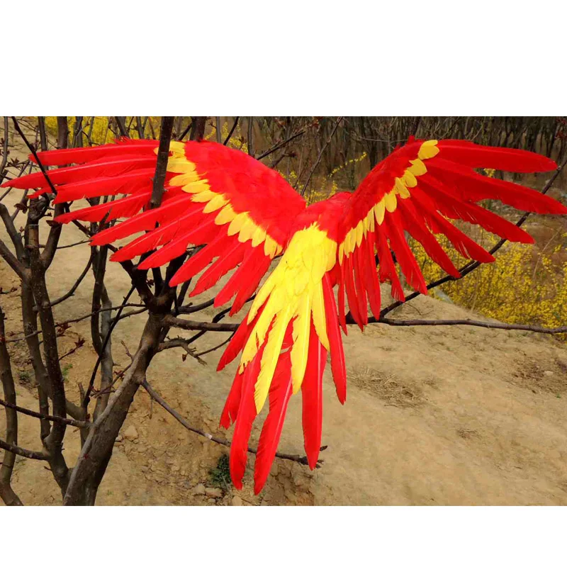 Новый Моделирование крылья попугая игрушка пластиковые & мех Красный попугай модель подарок около 45 х 60 см
