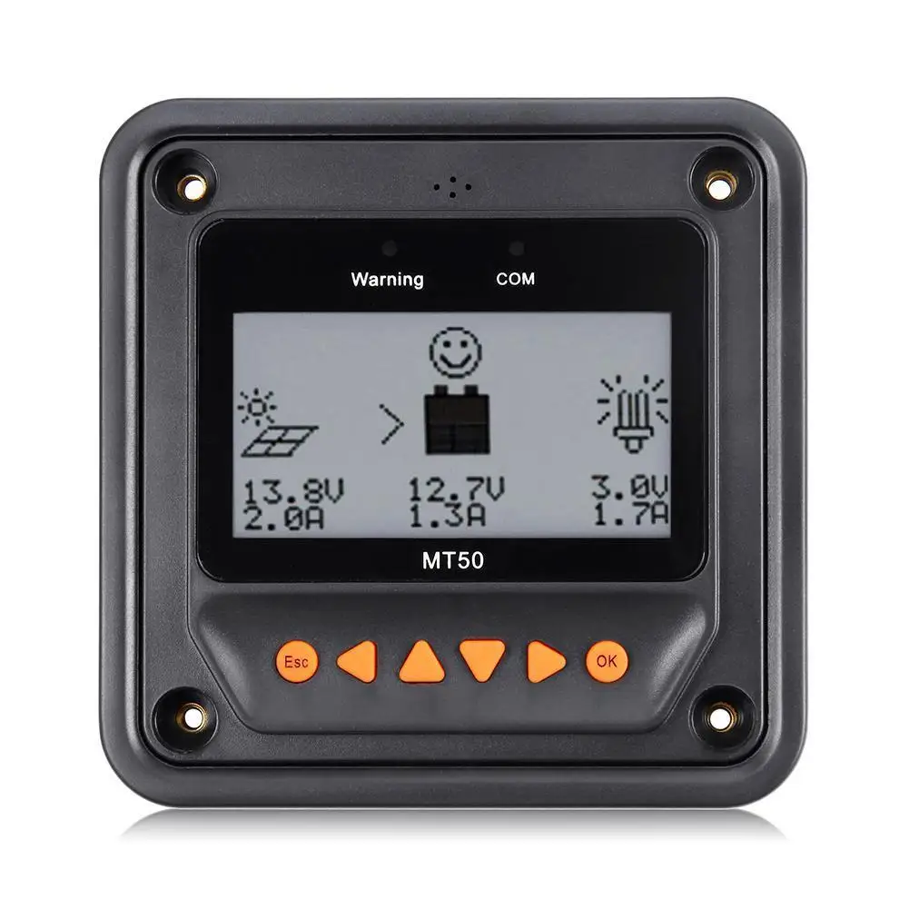 

Remote Meter LCD display For Tracer/EPIPC-COM MPPT Series Solar Charge Controller Regulator +1 Pair MC4 M/F Y Connectors