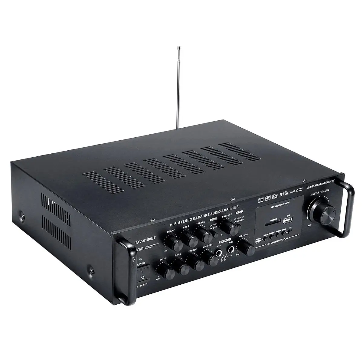  2000W de Audio inalámbrico bluetooth amplificador estéreo Digital amplificador FM SD USB amplificad