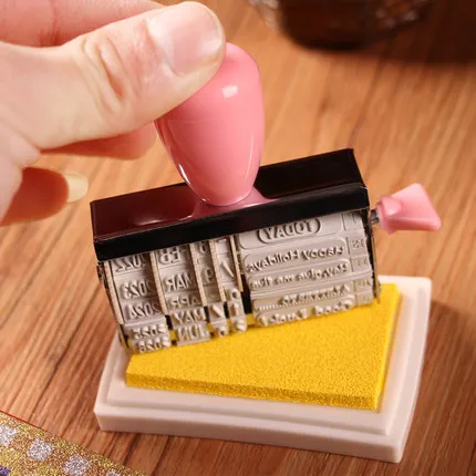 Креативный милый штамп с датой DIY декоративные роликовые штампы для скрапбукинга