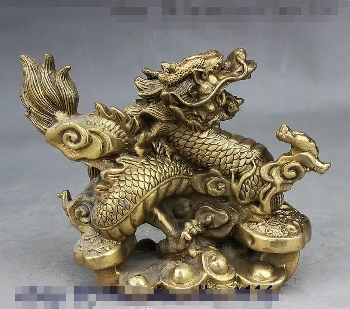 Народный китайский латунный по феншуй Yuanbao деньги благоприятный Ruyi с