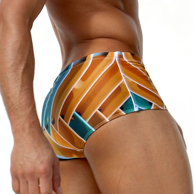 New Swimwear Beach Shorts Men Sexy Trunks Swimsuit Swimming Boxer Bathing Briefs Suit Surf Boards Beachwear Swim Wear