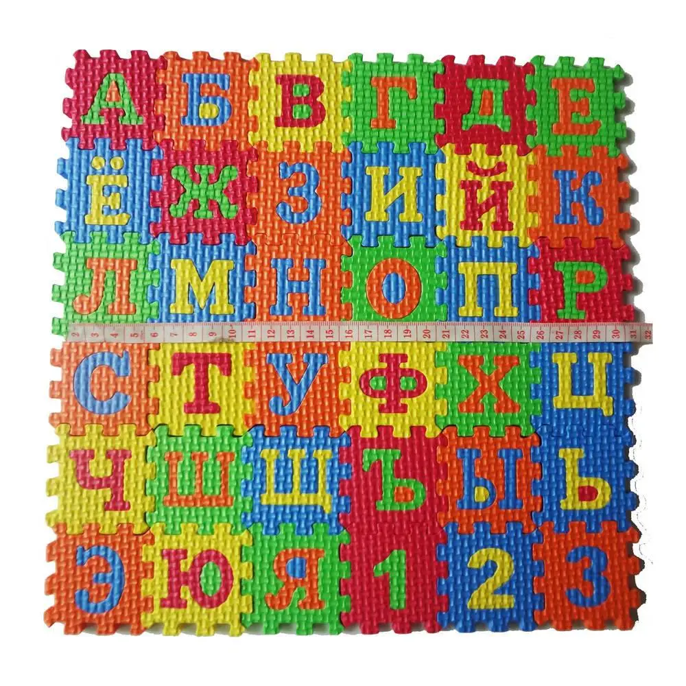 

Fashion 36Pcs/Set Russian Alphabet Jigsaw Carpet EVA Baby Kids Puzzle Learning Mat Toy