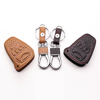 

Hot sell genuine leather keys case cover car keys wallet bag for Jeep wrangler Jeep compass Jeep liberty 3 buttons starline a91