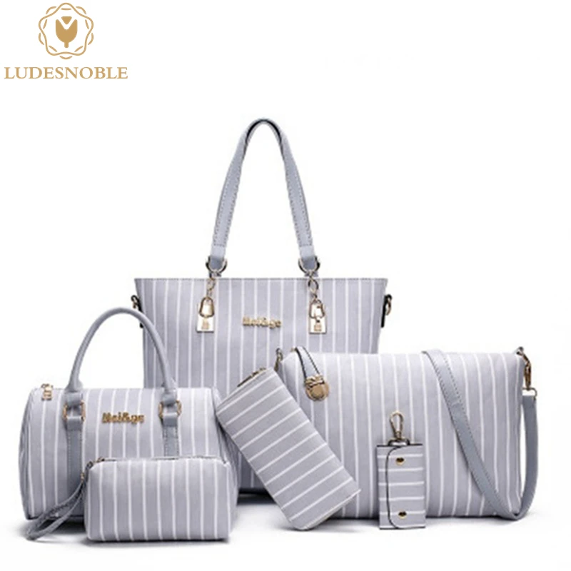 LUDESNOBLE 6 Set Clutch font b Luxury b font font b Handbags b font font b