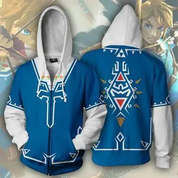 

The Legend of Zelda Costume END Sweatshirts Cosplay Autumn Men European and American 3D Printing zipper Jacket Hooded coat tops