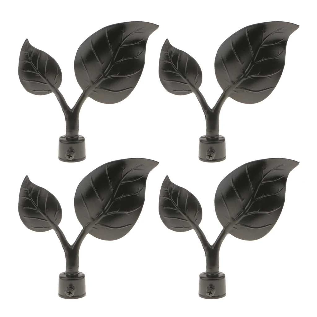 4x Decorative Window Curtain Pole Rod End Cap Final Head 22mm Inner Dia.
