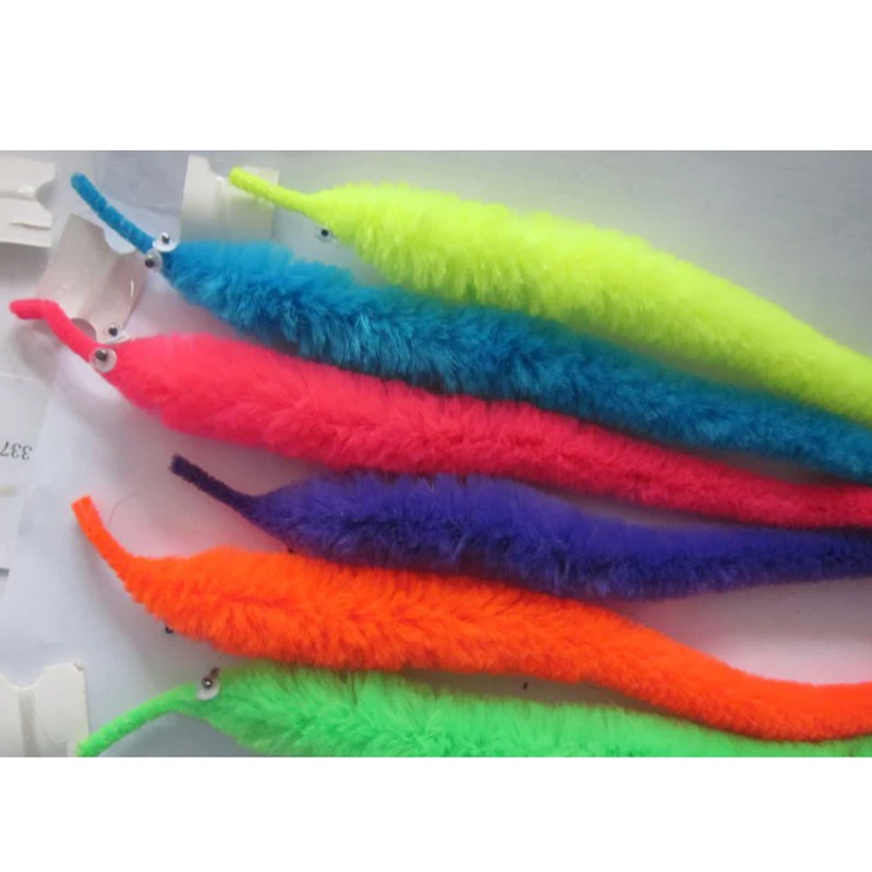

HOT 6pcs/set Plush Magic Worm Twisty magic tricks Toys Street Wiggle Worm Stuffed Animals Toys For Kids Children Cute