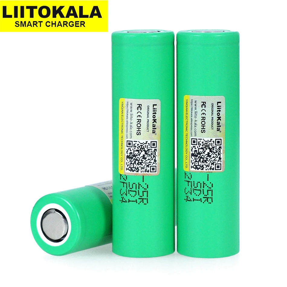 4 шт. Оригинальный литиевый аккумулятор Liitokala INR18650 25R 18650 2500 мАч разряд 20 А