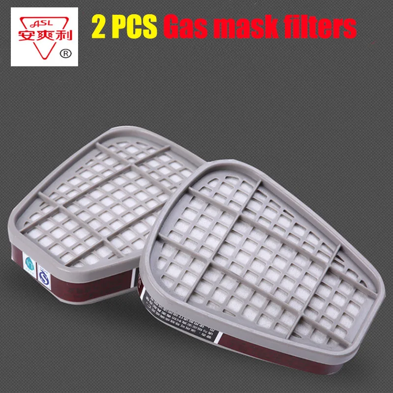 2PCS ASL Gas mask filter formula Activated carbon filter Cartridges