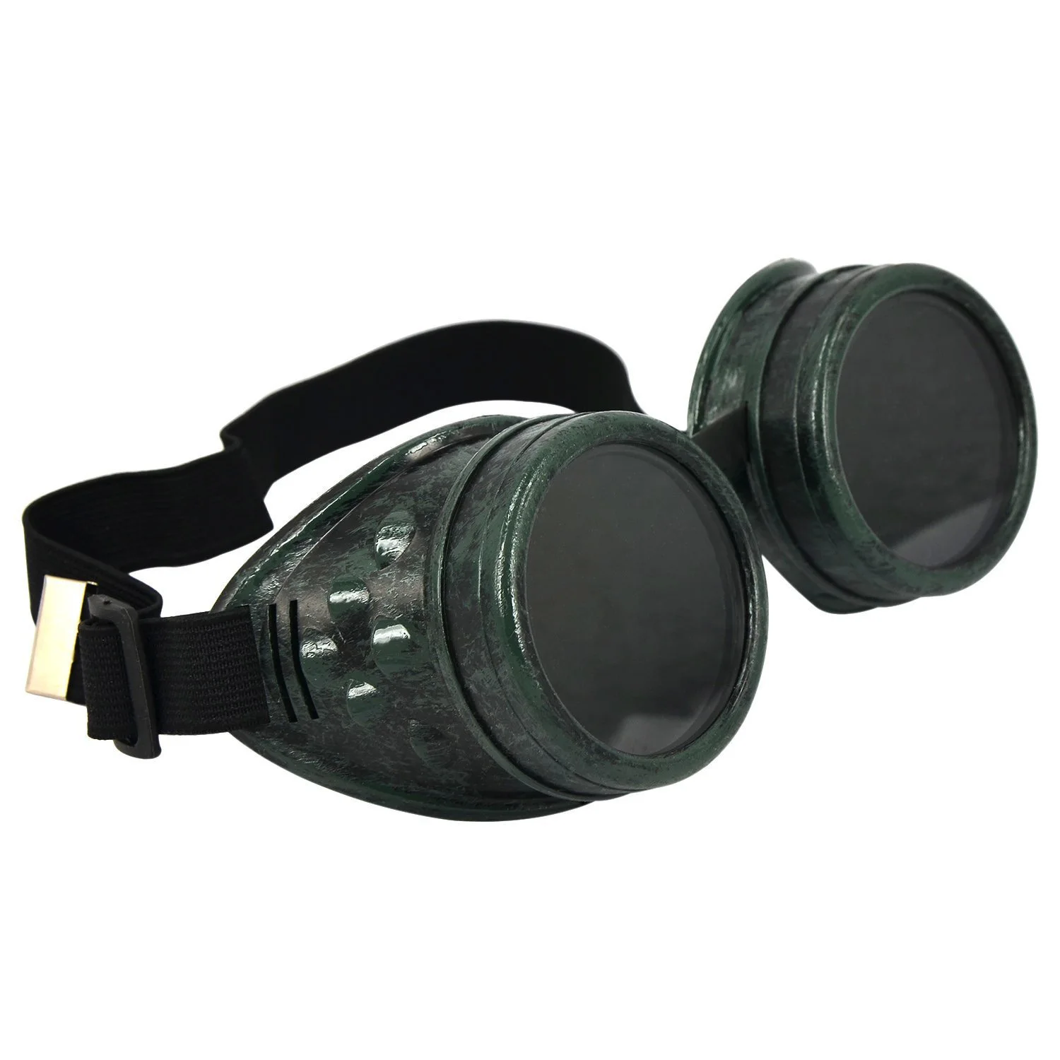 Cyber Goggles Steampunk Сварка Goth cosplay винтажные очки Рустик-темно-зеленый и черный