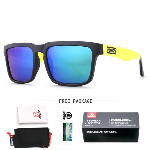 KDEAM, классические поляризационные солнцезащитные очки, мужские, спортивный стиль, модные, HD, солнцезащитные очки, высокое качество, Полароид, линзы, очки для мужчин, Gafas XH8 - Цвет линз: KDEAM