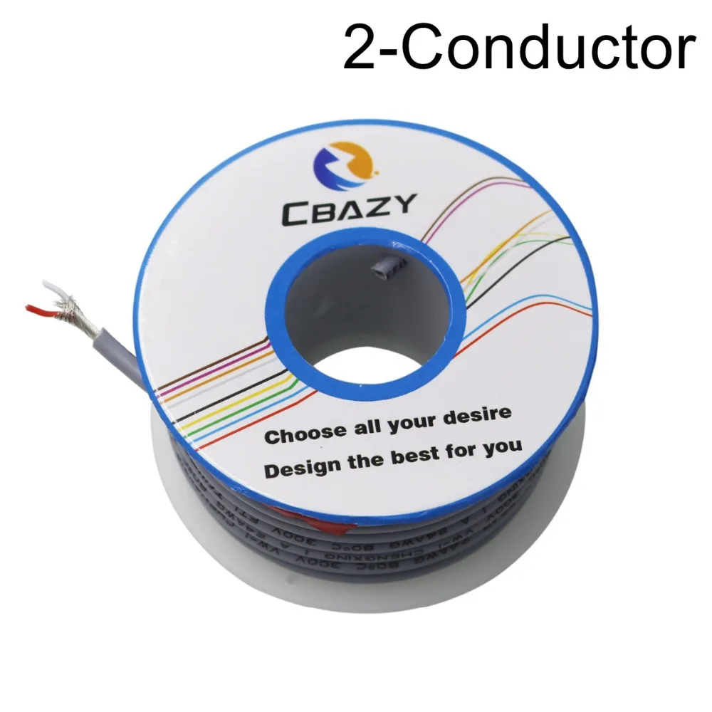 2C Grey 10M UL 2547 28 AWG многожильный контрольный кабель медный провод экранированный
