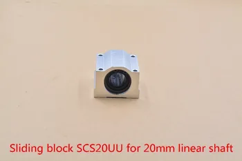 

SC20UU SCS20UU bearing 20mm linear slide block with LM20UU for rod round shaft 1pcs