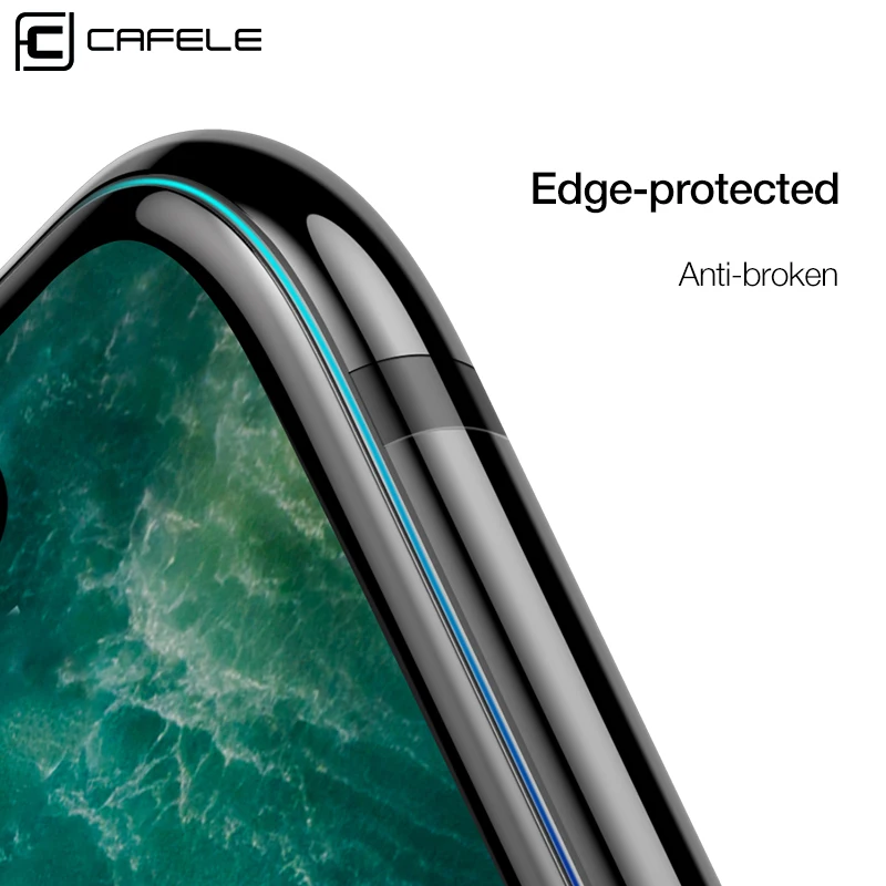 Защитное стекло CAFELE закаленное с полным покрытием для iPhone X XS Max XR 4D защита от