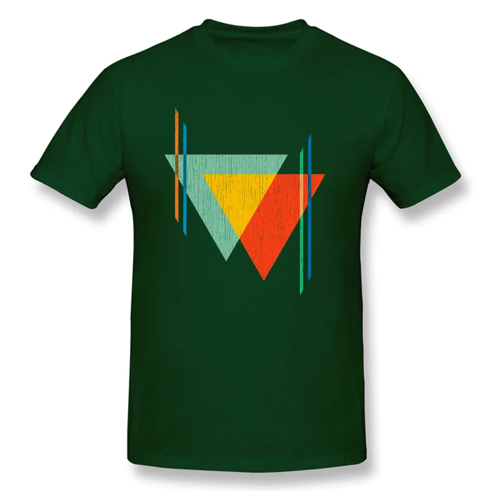 Triangles Blend Pure Cotton Design Tops T Shirt 2018 Discount Short Sleeve Mens T Shirts comfortable Fall T-shirts Round Neck Triangles Blend dark