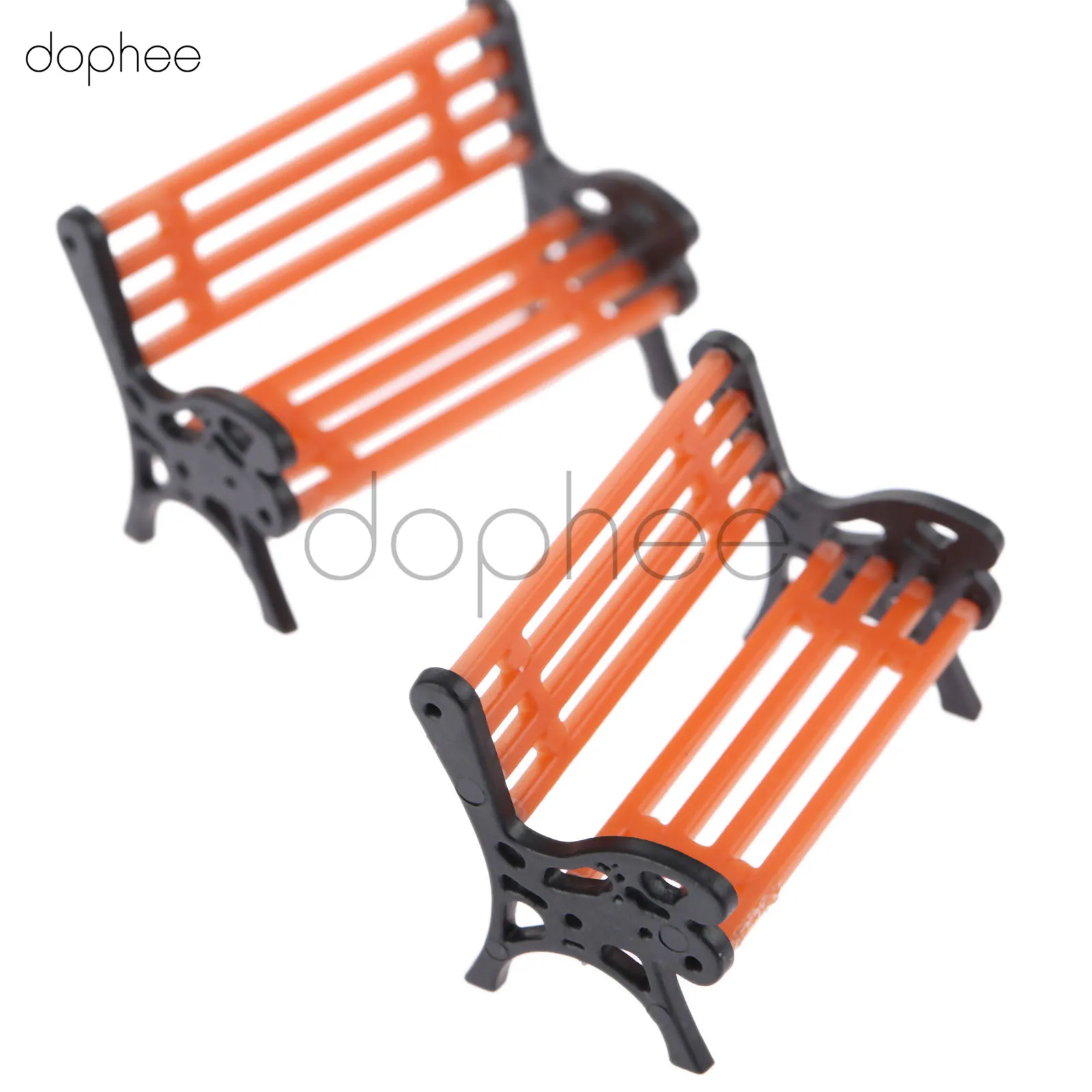 Dophee 50 шт. 1:50 модель здания люди + 10 парк скамейка поезд хо масштаб Окрашенные