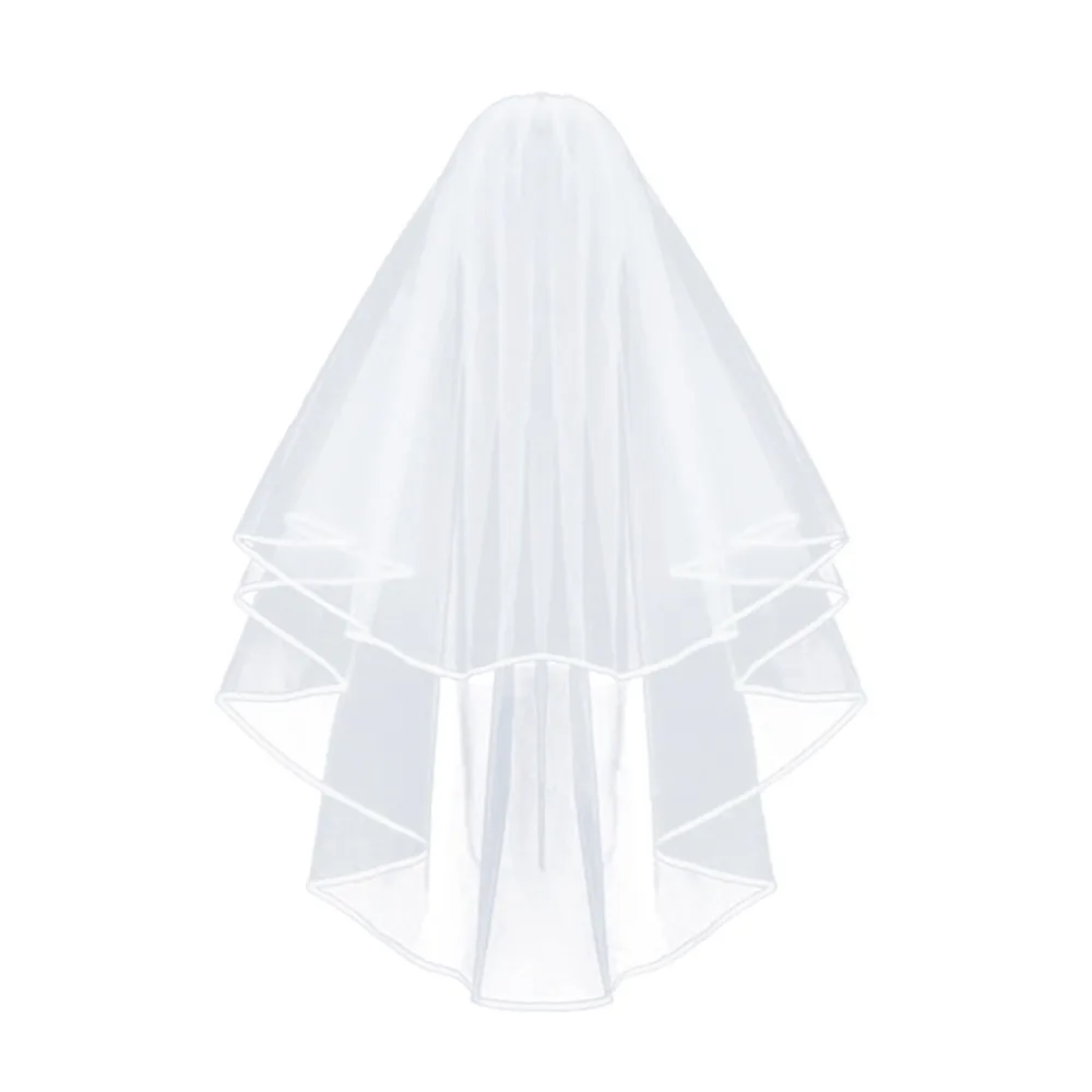 

2020 new short high quality white wedding veil