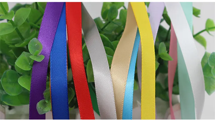 4  100Yardx1cm Ribbon Wedding Decoration Birthday Party Supplie Make Bows Gift Flowers Balloon Satin Ribbon Handmade Diy Ribbon Fabric