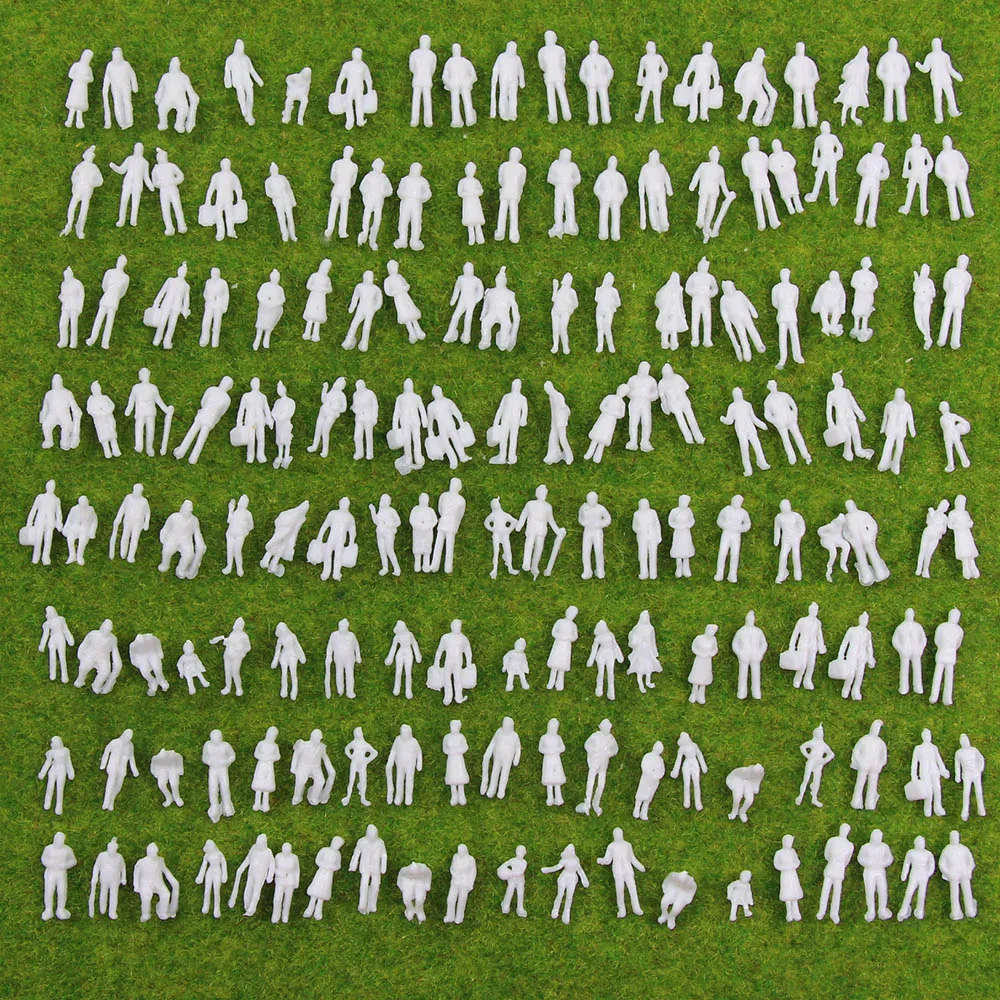 

P150B 200pcs Model Trains 1:150 Scale WHITE Figures N Miniature Building Layout