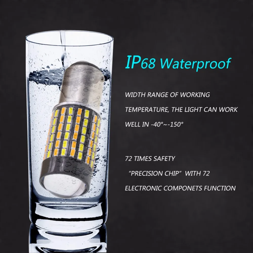 Canbus BAY15D переключающиеся светодиодные лампы белый желтый двойной цвет DRL сигнал поворота Стоп-светильник T20 7443 T25 3157 светодиодные лампы без ошибок