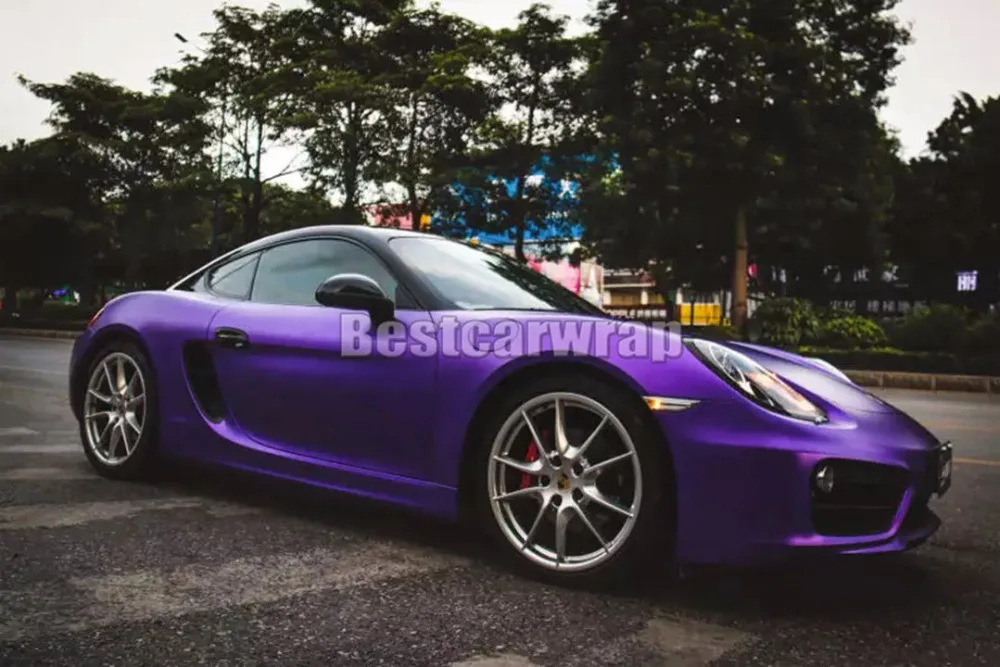 Ice purple Matte chrome metallic vinyl car wrapping air bubble free For Vehicle Covering foil 1.52*20m |