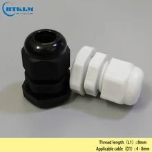 30 шт. водонепроницаемый нейлоновый кабельный ввод Водонепроницаемая прокладка пластиковый водонепроницаемый разъем IP68 PG9 4-8 мм 0,16*0,31 дюйма