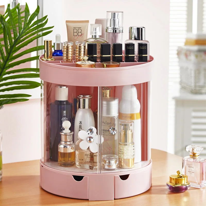 

Cosmetic Storage Box Make Up Box European Desktop Drawer Dust Rack Dressing Table Skin Care Products Storage Box